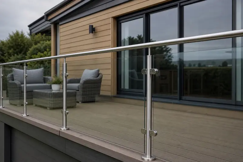 Post and rail glass panel system